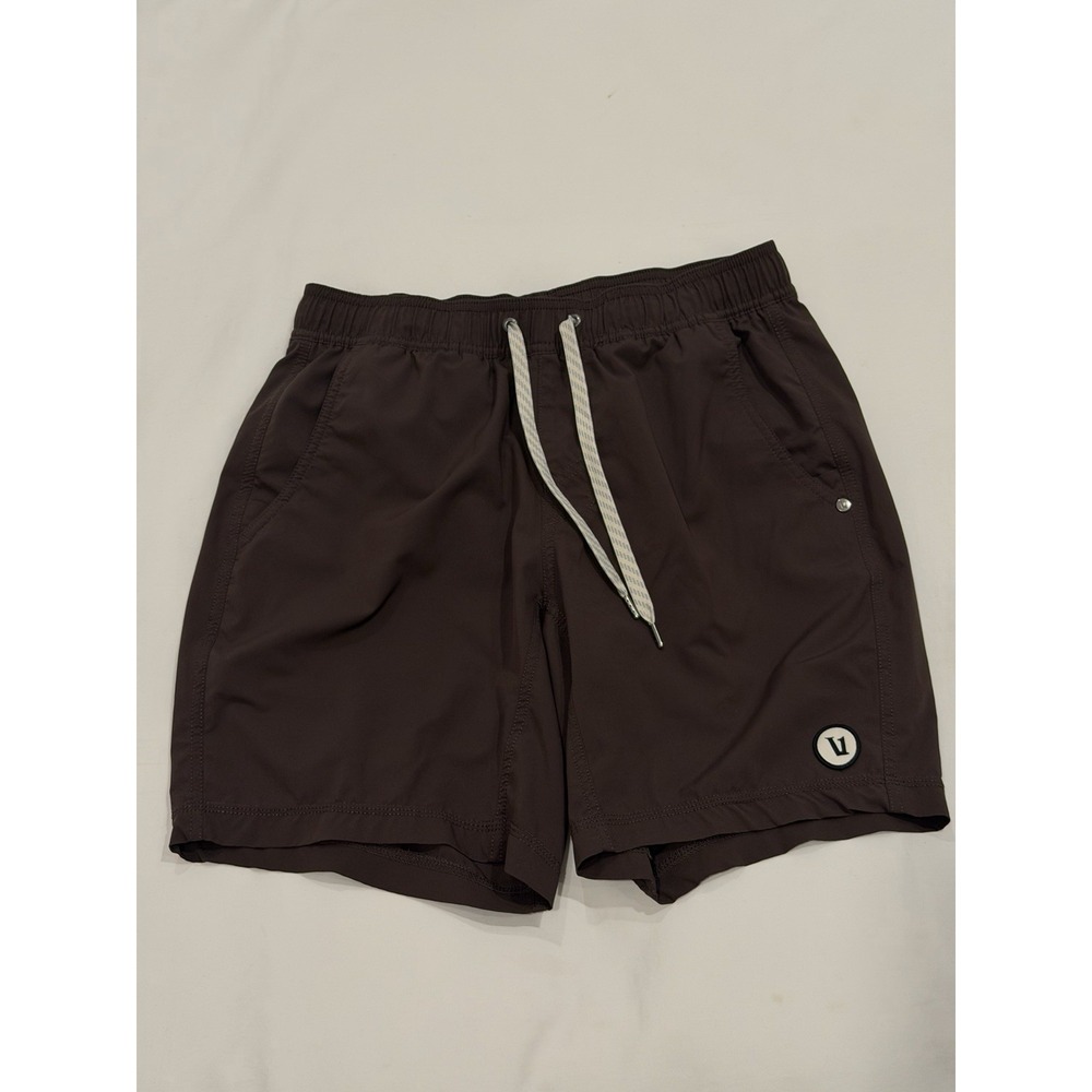 Vuori Shorts Mens Small Brown 7" Lined Athletic Running Training Stretch